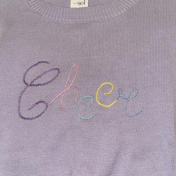 NWT Set Athletics Stella Sweater - Purple/Cheer size 7/8 price firm - Picture 2 of 6